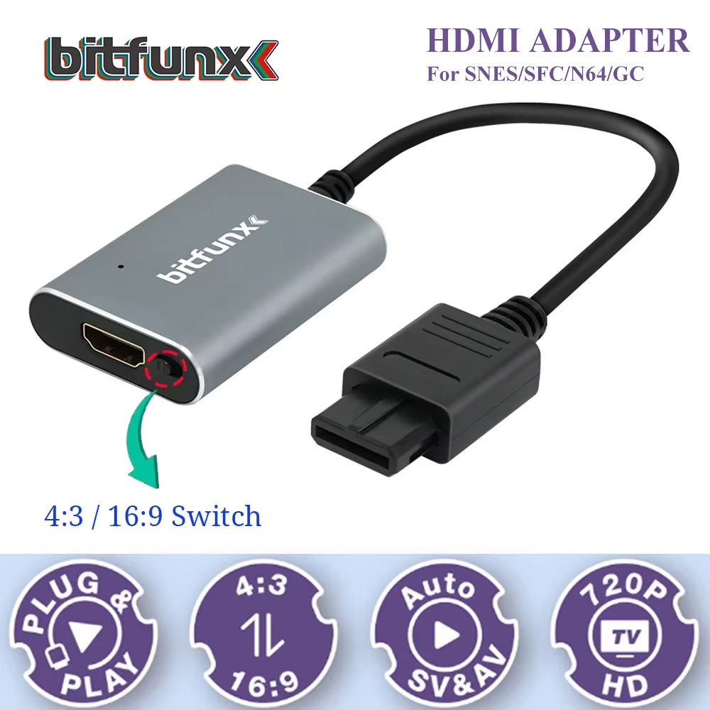 Bitfunx 720P Svideo / AV To HD - Retro Gaming N64 评论和价格