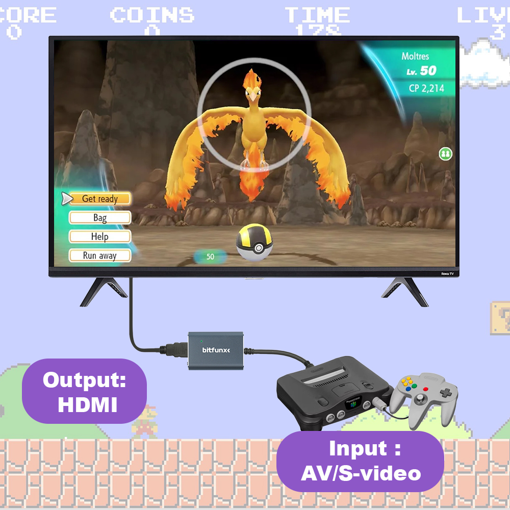 Bitfunx 720P Svideo / AV To HD - Retro Gaming N64 评论和价格