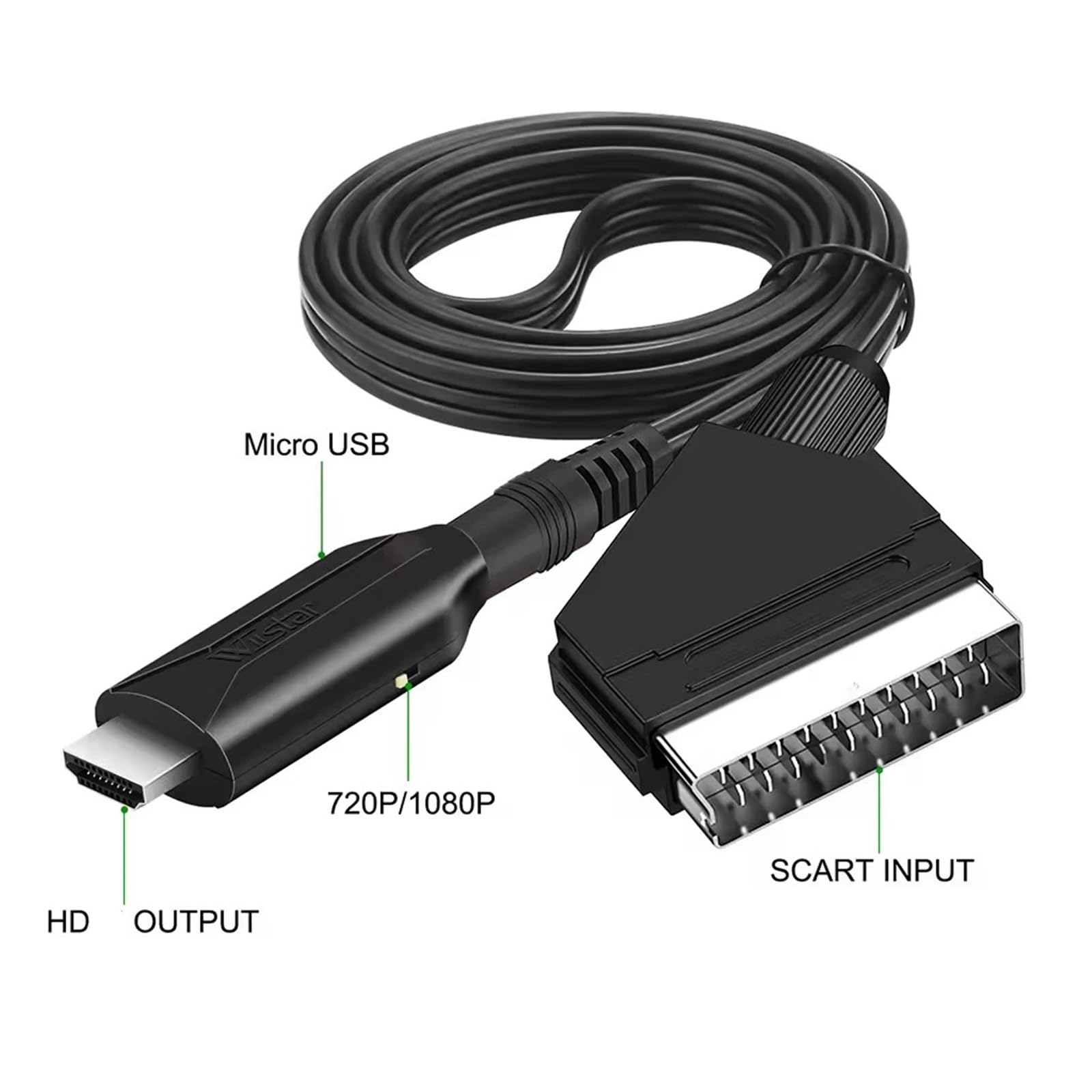SCART to HDMI Converter Cable  - Scart To Hdmi 评论和价格