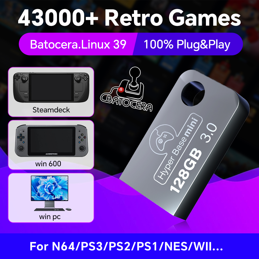 Batocera 128G USB Flash Drive  - Retro Gaming N64 评论和价格